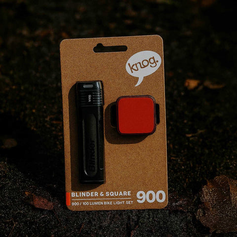 Knog Blinder Front & Rücklicht Set 900 Lumen, leistungsstarkes Fahrradlicht für urbane und ländliche Umgebungen. Perfekt für sicheres Radfahren.