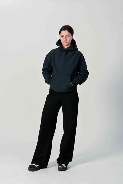 Damenhoodie in Khaki mit Logo-Design auf Brust
