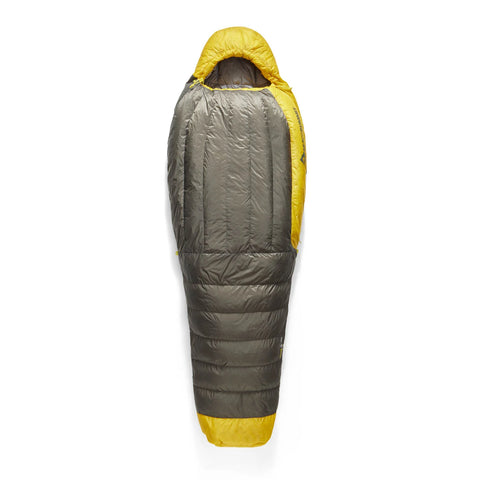 Sea to Summit Spark Daunenschlafsack Unisex mit Kapuze, ideal für Outdoor-Camping bei kühleren Temperaturen.
