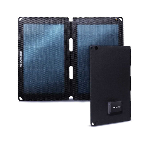Tragbares, wasserdichtes 12W Solarpanel mit schwarzem Gehäuse, ideal für unterwegs, inklusive Powerbank und Zubehör, SKU: 12345