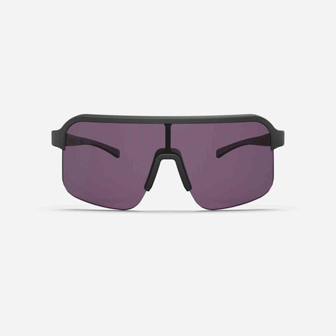 Ileve N°4 Lite Fahrradbrille mit violetten Gläsern und schwarzem Rahmen, stylisches Accessoire für ambitionierte Radsportler.
