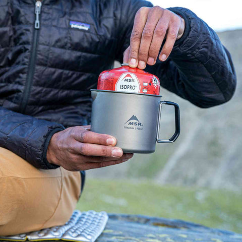 MSR Titan Kettle 900mL mit Gaskartusche