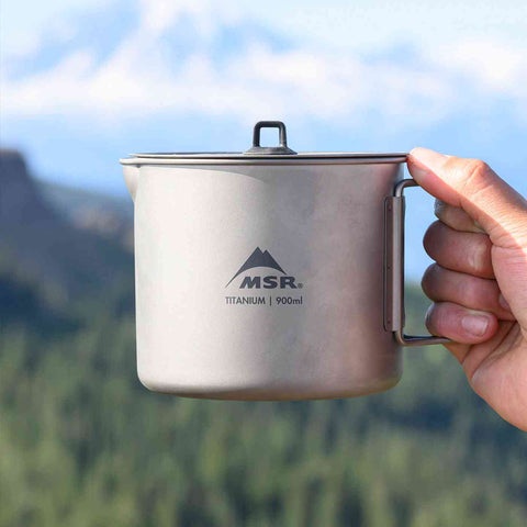 MSR Titan Kettle 900mL in der Natur